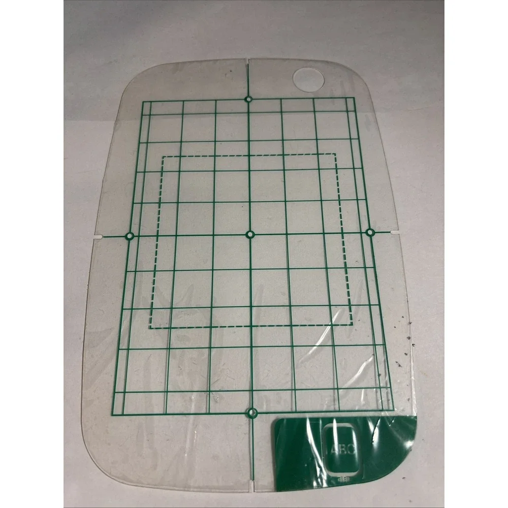 Brother 5x7 Embroidery Hoop Grid Template Placement Guide New Sealed